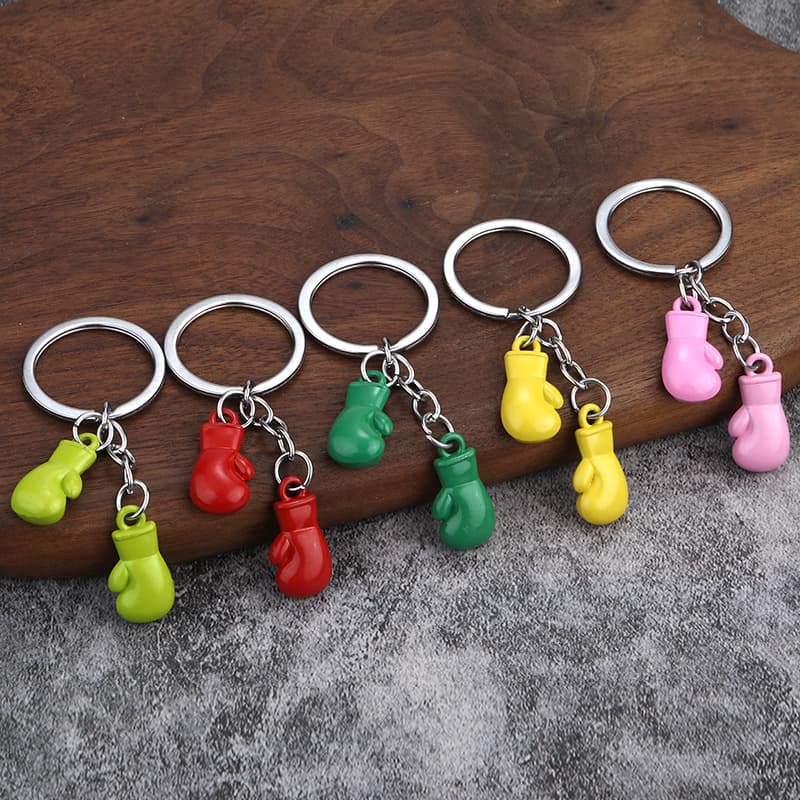 Cross-border boxing glove keychain, boxing gym membership event gift gift, simulated fitness equipment keychain