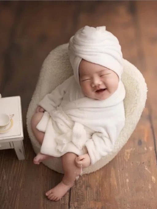 Newborn Photography Bathrobe Baby Bath Pajamas Studio Photo Clothing Baby Thickened Coral Fleece Bathrobe Pajamas