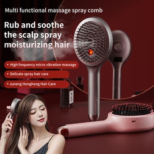 Guide Spray Massage Comb for Scalp Relaxation, Hair Care and Massage Comb, New Home Use Vibrating Massage with Red Light Hair Care