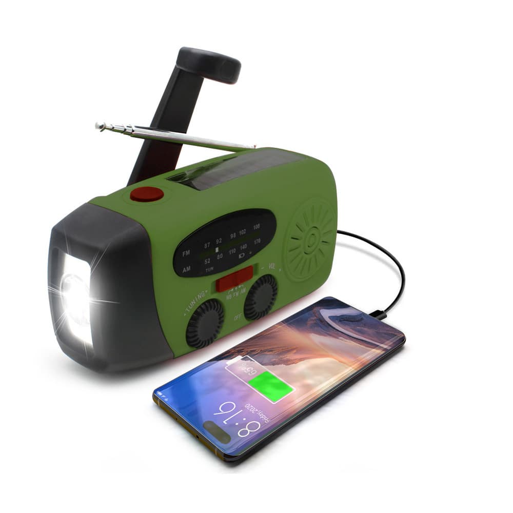 Cross-border Hot Selling Outdoor Emergency Portable Power Generation Disaster Prevention Solar Hand Crank LED Multi-band Radio