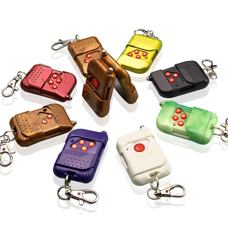 Multi-Key Wood Grain Wireless Remote Controller, 220V Remote Control Switch for Burglar Alarm, 433MHz RF Transmitter Handle