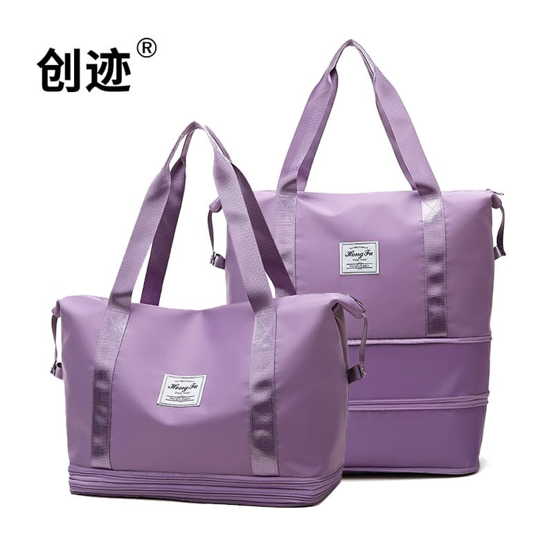 Travel Bag Gym Bag Short Trip Sports Bag Yoga Swimming Extra Large Capacity Double Layer Expandable Wet and Dry Separation