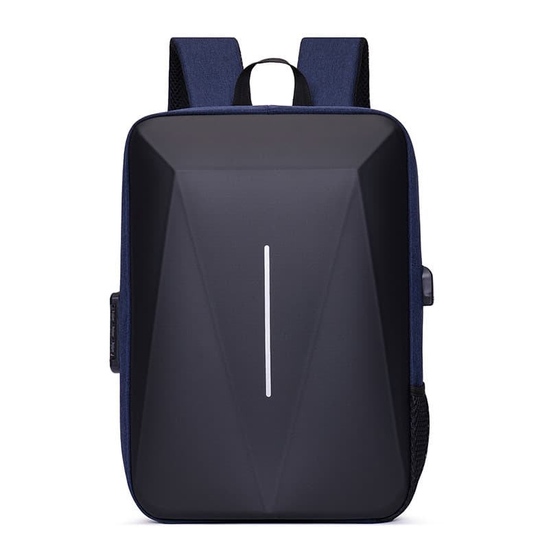 Molded hard-shell laptop backpack for men, fashionable high school and college student bag, molded British-style business backpack with custom printing