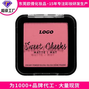 Cross-border Beauty Blush Palette, No Logo, Multi-use, Matte, Low Saturation, Single-color Blush