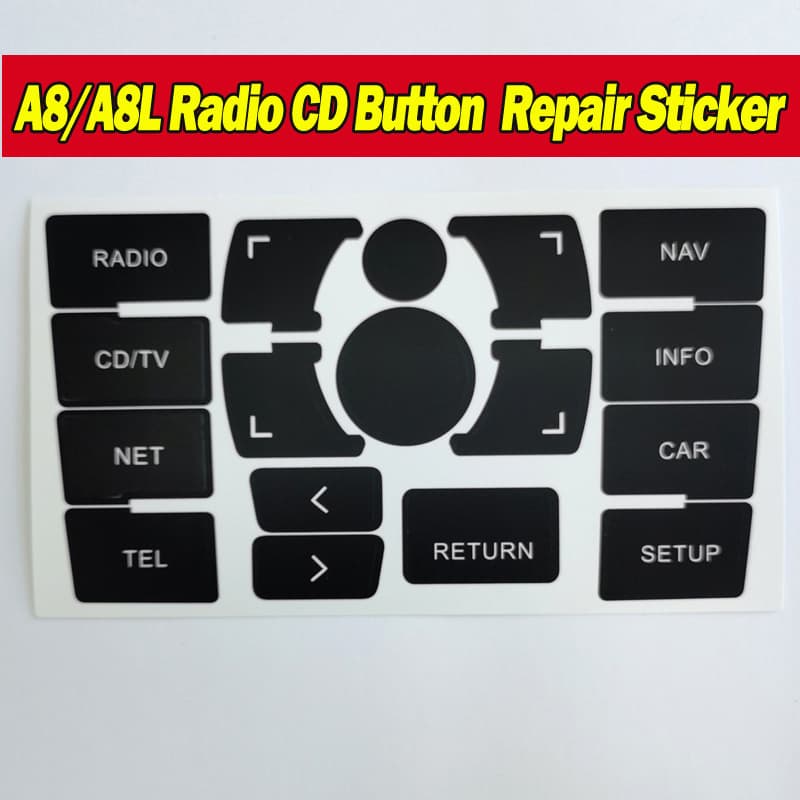 Suitable for Audi A8 04-10 CD multimedia radio panel repair stickers and button repair stickers