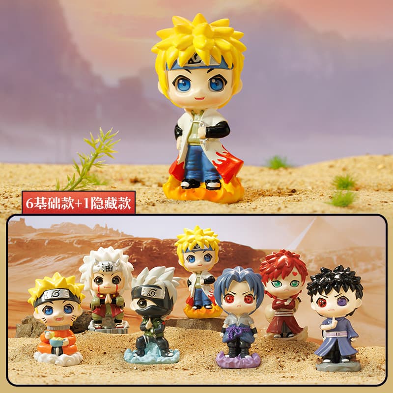 Anime Ninja Blind Box Trendy Figure Boy Birthday Gift Home Computer Desk Decoration Ornament