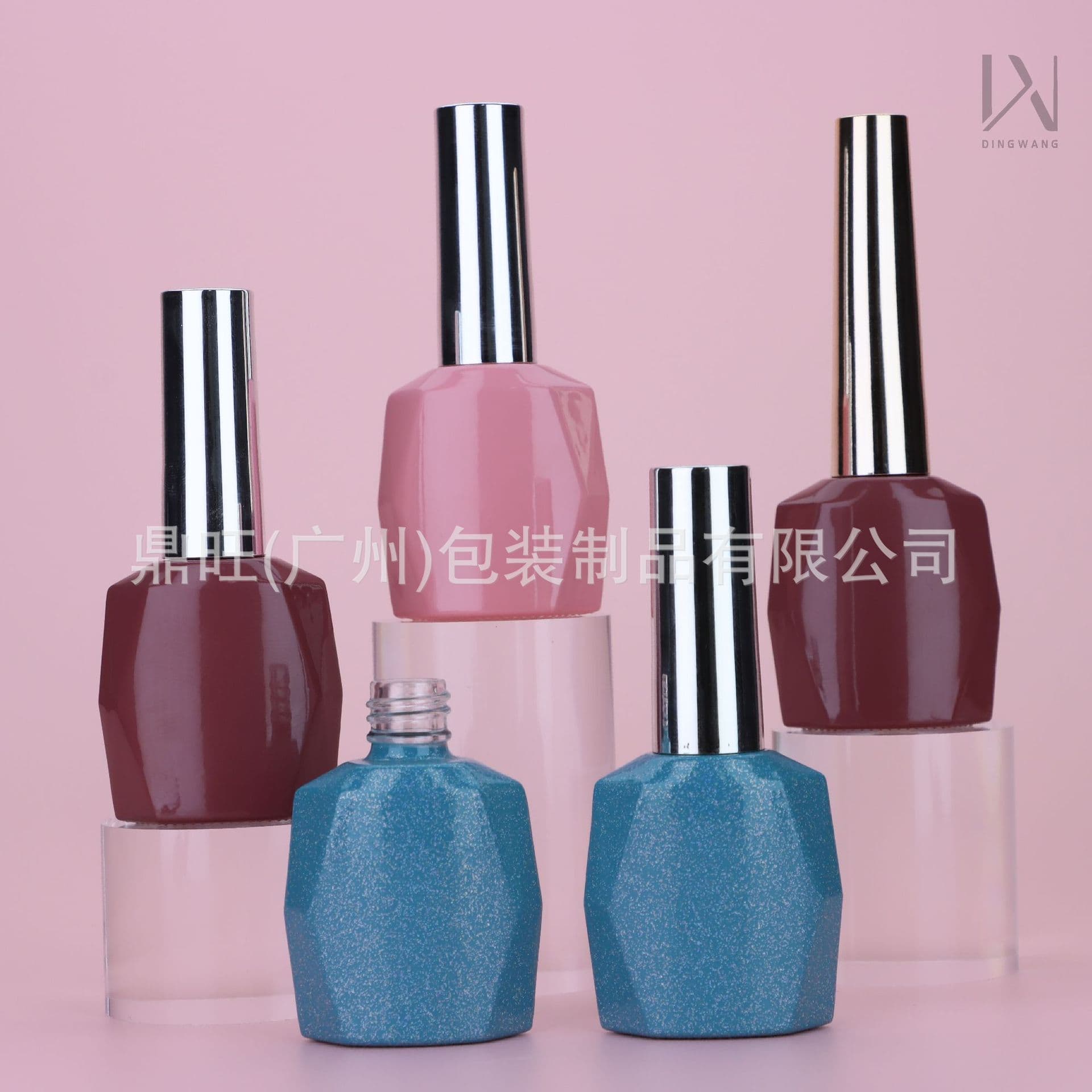 12ml Empty Nail Polish Bottle, Spray Electroplated Frosted Nail Polish Glass Bottle, Manicure Nail Polish Bottle