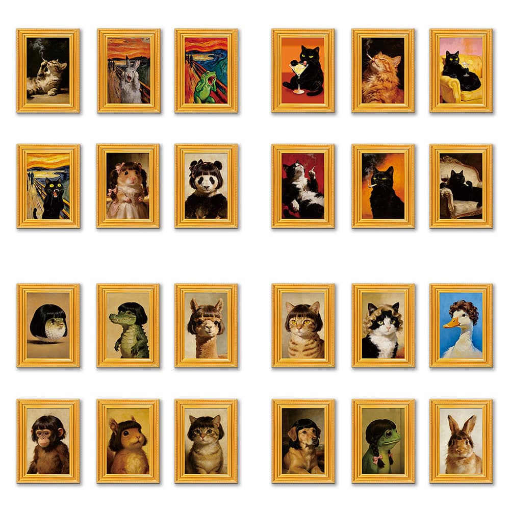 MZCT567-602 Amazon Hot Selling Fun Novelty Pattern 3D Wooden Photo Frame Fridge Magnet Home Decoration