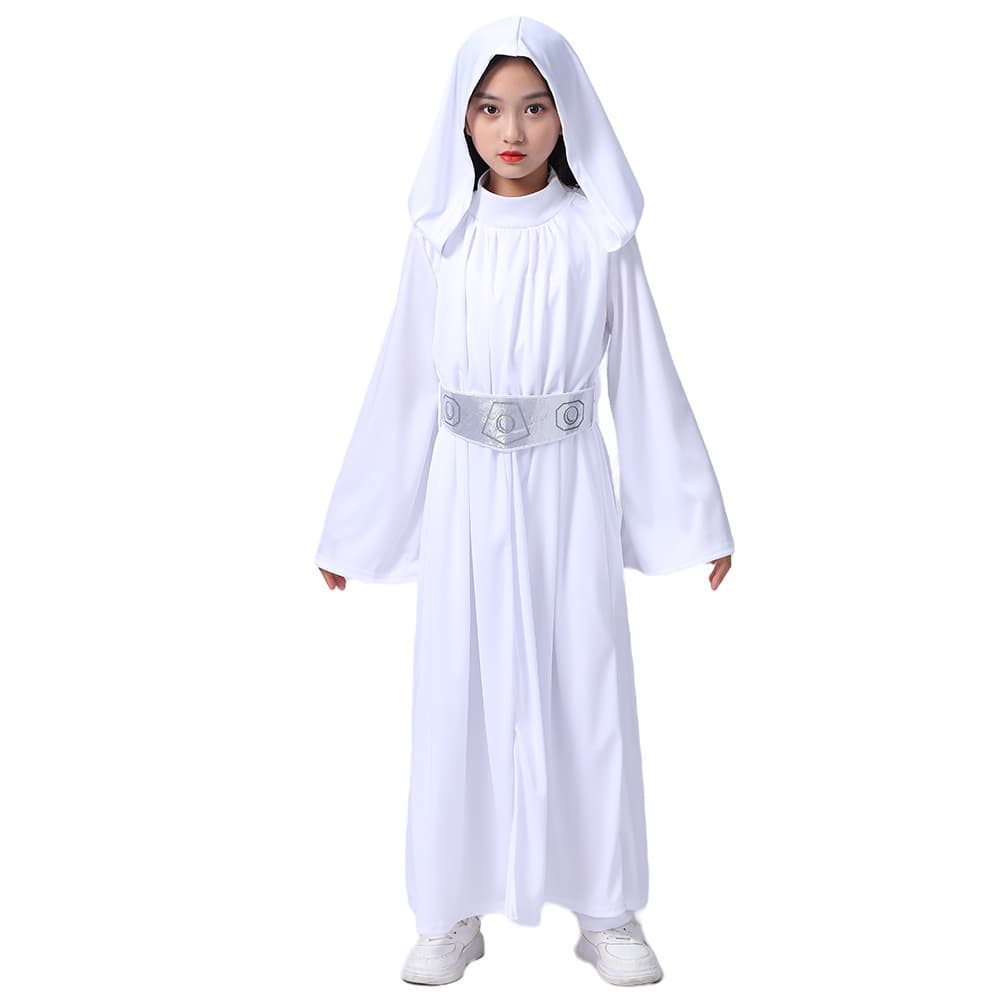 Kids Star Wars Princess Leia Dress Halloween Dress Up Party Costume Movie Character Cosplay Clothes