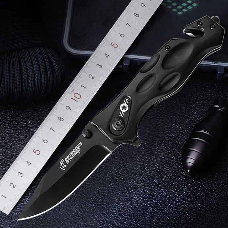 Cross-border Export Outdoor Folding Knife High Hardness Survival Folding Knife Self-defense Knife Cold Weapon Express Fruit Knife