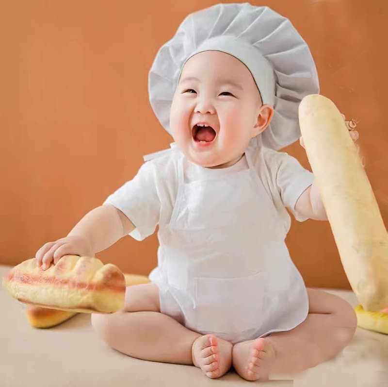 New Children's Photography Theme Little Chef Baby 100-Day Photo Birthday Art Photo Theme Costume Props