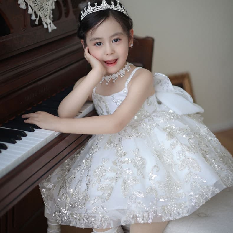 Girls' Celebrity-Style Princess Dress, Summer New Children's Lolita Strapless Dress, Birthday Party Dress