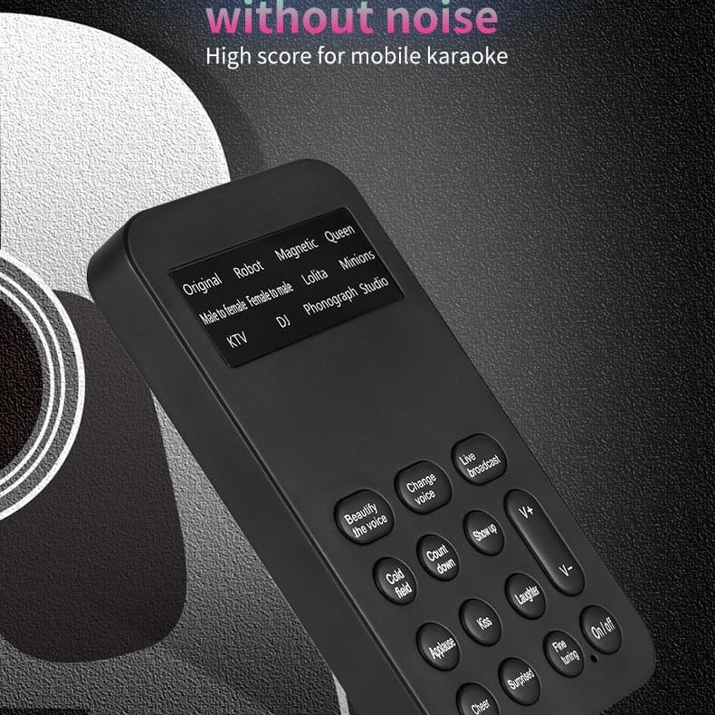 Mobile phone and computer live streaming sound card voice changer, one-click voice enhancement, PUBG game streamer external 4.1 channel.