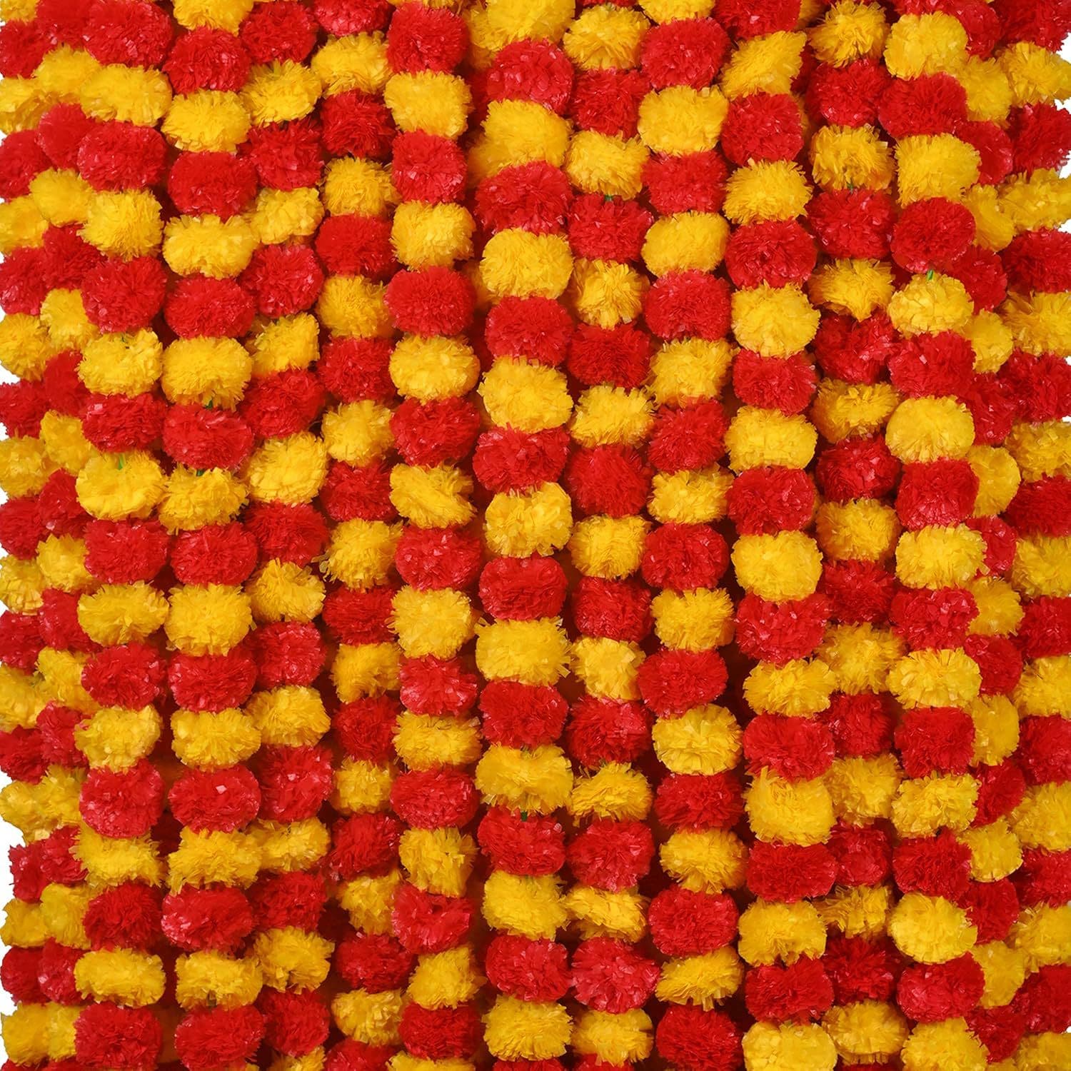 Indian Wedding Decoration Marigold Garland Halloween Fasting Festival Flower Garland Mexico Day of the Dead Diwali