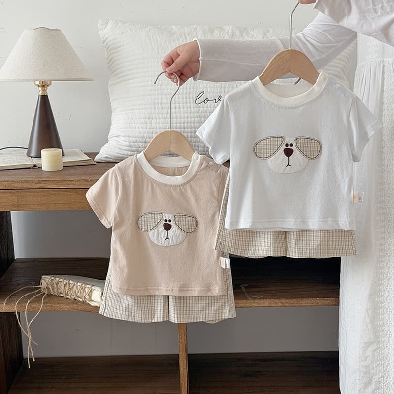 Infant and toddler suits, summer clothes, cute and super cute, short-sleeved T-shirts for boys and girls, children's pants, casual thin baby clothes