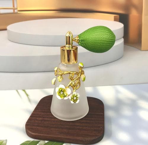 Vintage Hand-Painted Perfume Refill Bottle Empty Bottle Dubai Enamel Essential Oil Glass Metal Peacock Butterfly Perfume Bottle