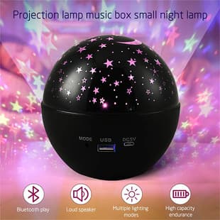 Amazon New LED Star Projector Lamp, Smart Home Bluetooth Music Laser Starlight Projector Atmosphere Light