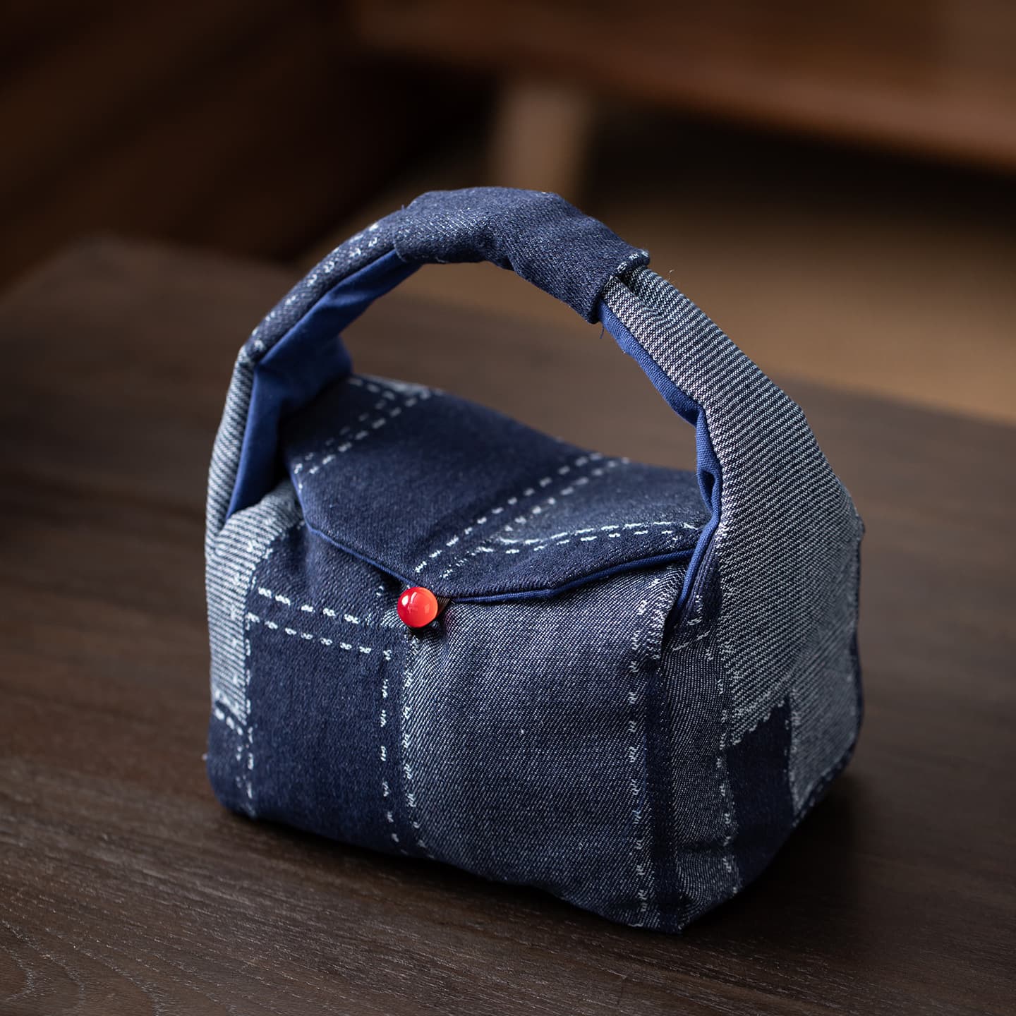 Travel Tea Set Storage Cloth Bag, One Teapot Three Cups, Outdoor Camping Portable Quick Cup Set, One Teapot Two Cups Handheld Tea Case