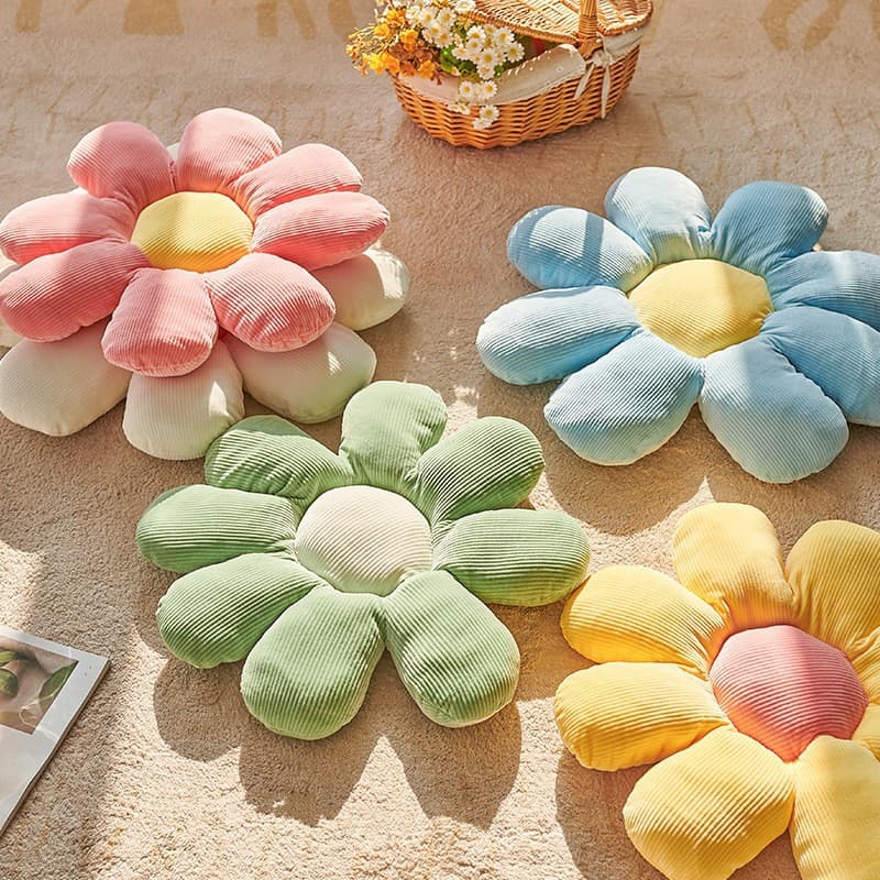 Sunflower Daisy Plush Toy Office Chair Sofa Window Seat Cushion Pillow Memory Foam Filling Living Room Bedroom Study Outdoor