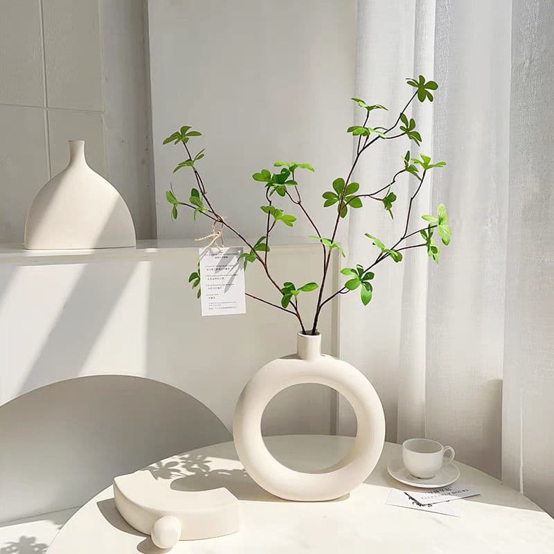 Wholesale Plastic Vases, European Style Vase Decor for Living Room Flower Arrangement, TV Cabinet, Entryway, Cream Style Decoration, Soft Furnishings