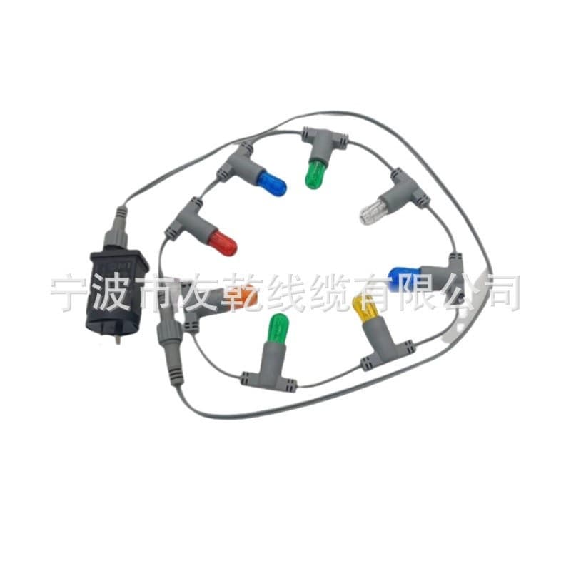 e14 Papaya Light String Solar LED Light with Bulbs Outdoor Solar String Light Rubber Wire Light Christmas Tree Light