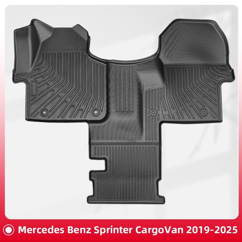 All-Weather TPE Floor Mats for Mercedes Benz Sprinter Cargo Van 2019-2025