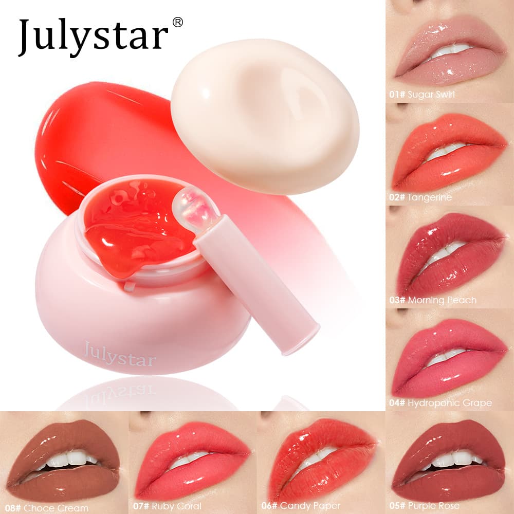 Cross-border Long-lasting Moisturizing Solid Lip Gloss Plumping Lip Gloss Wholesale Mirror Shine Jelly Lip Gloss