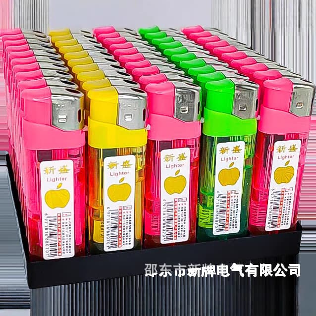 Manufacturer Supply Other 818 Transparent Disposable Lighter Open Flame Adjustable Flame Traditional Color Gas Visible