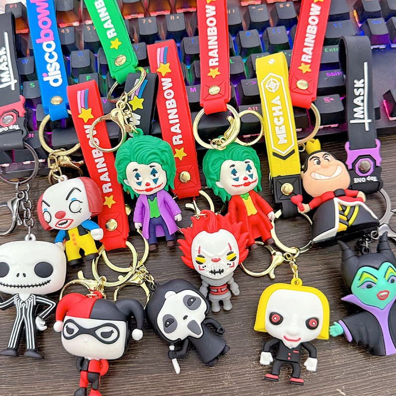 Arcade Claw Machine Gashapon Gift Cartoon Funny Halloween Series Blind Box 3D Figure Keychain Small Pendant