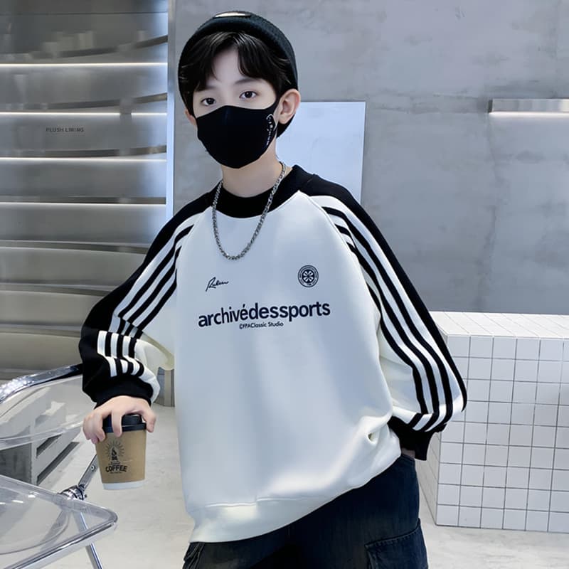 Cool Trendy Boys' Sweatshirt Spring Autumn Fashionable Sporty Kids' Clothing Soft Cotton Long Sleeve Hoodie for Middle Large Children