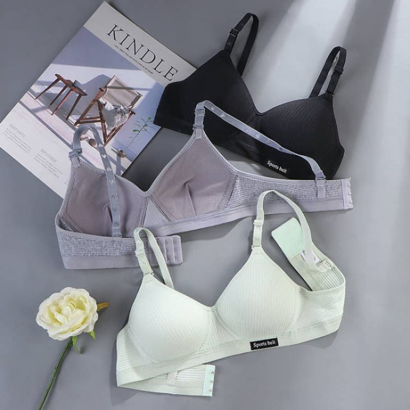 High-Quality Thin Seamless Bra for Small Bust Push-Up Look, Wire-Free Teen Bra Factory Direct
