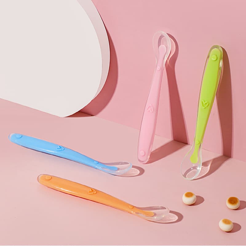 Baby Silicone Soft Spoon Infant Feeding Utensil for Newborns Fruit Puree Eating Spoon Kids Complementary Food Training Spoon