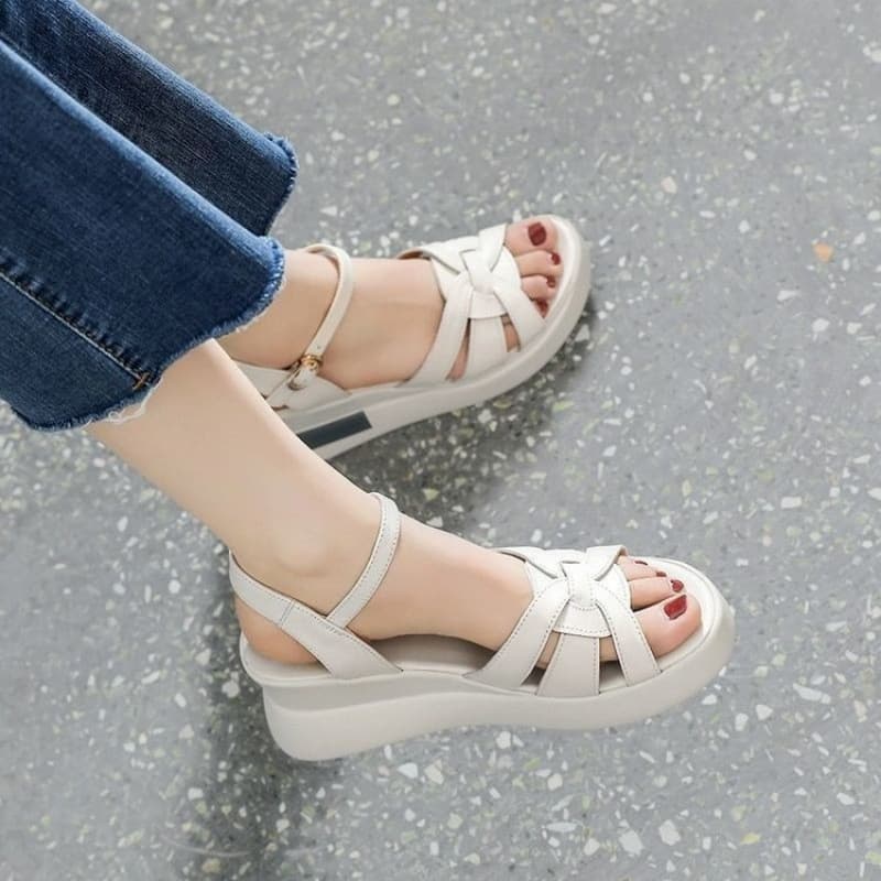 2026 Summer New Platform Wedge Sandals Thick Sole Roman Sandals Lightweight Soft Sole Women's Sandals Mother Sandals