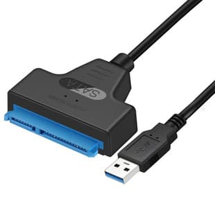 2.5-inch Mechanical Hard Drive Adapter Cable USB 3.0 SATA Converter with DC Power Port 3.5-inch SSD Adapter