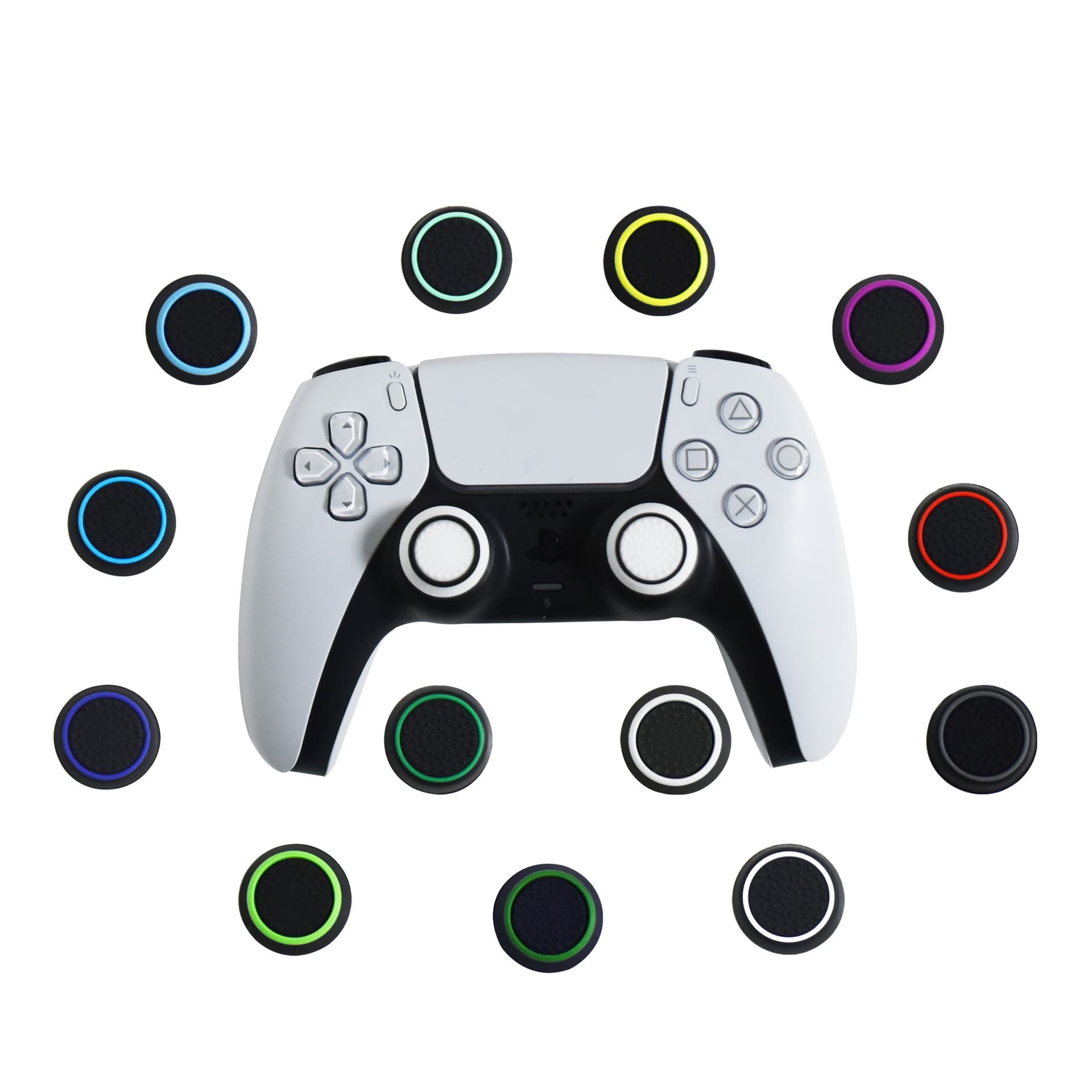 PS4 Joystick Cap PS5 Silicone Cap One Handle Joystick Cap Dual-Color Mushroom Head 3D Handle Protective Cover