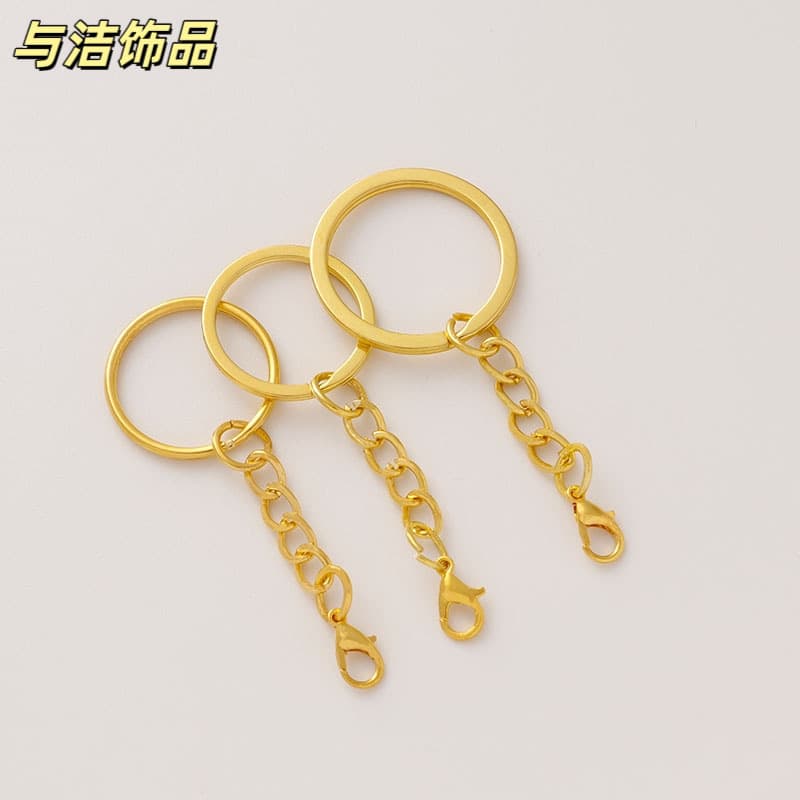 Factory Wholesale Keychain Accessories with 4-Section Chain Lobster Claw Key Ring Plush Toy Pendant Key Chain