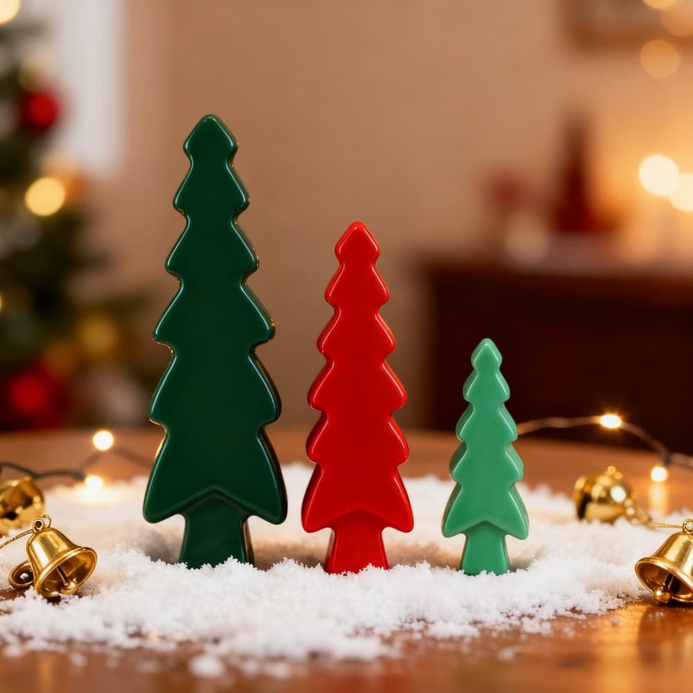 Silicone Christmas Tree Irregular Shape White Wholesale DIY Silicone Mold Christmas Tree S2248