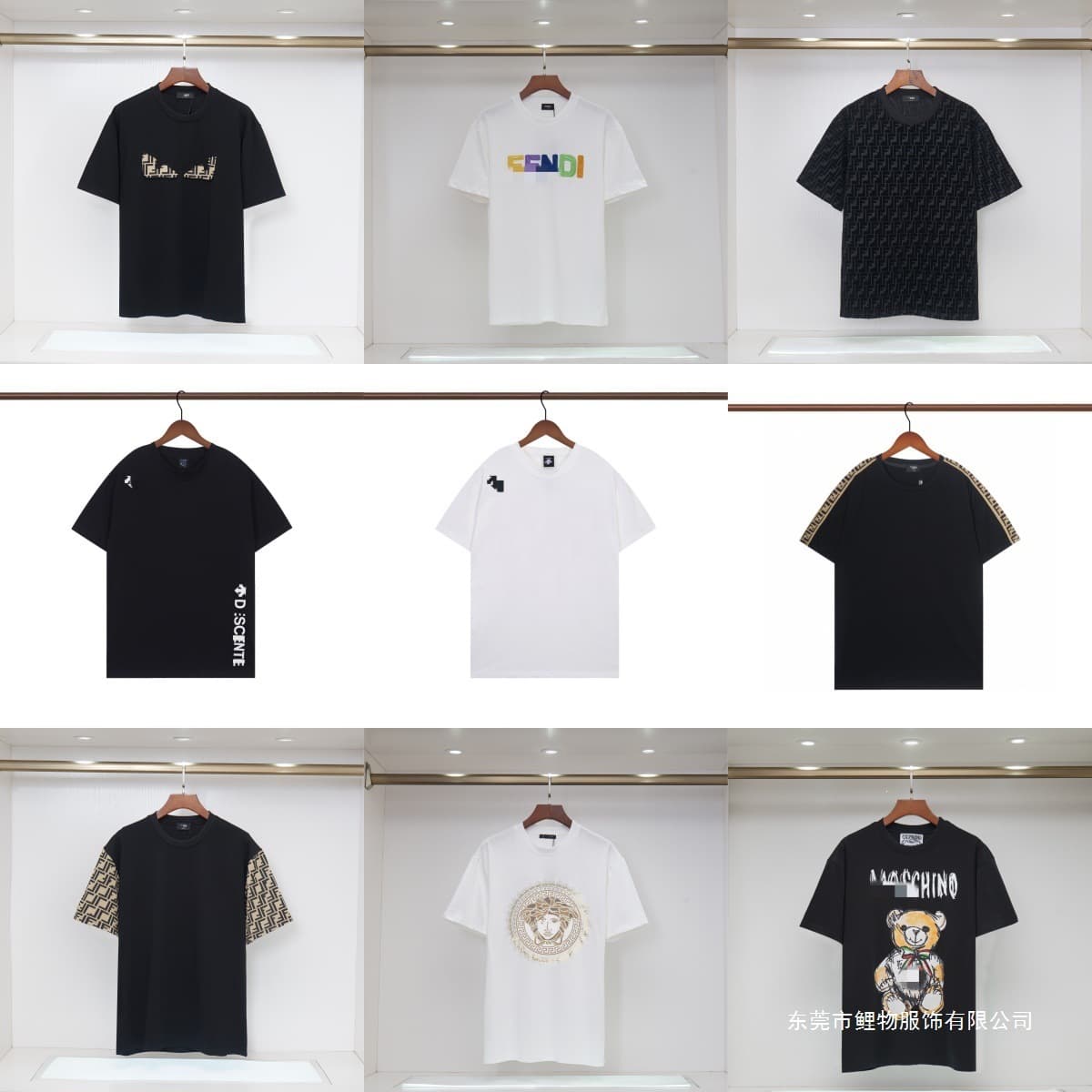 Cross-border Correct Version European and American Short Sleeve Round Neck T-Shirt Trendy Letter Print Embroidery Classic Style