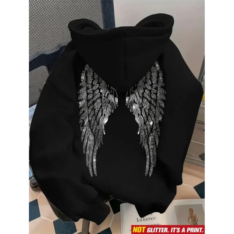 Cross-border Best-selling 2026 New Style Amazon Women's Long Sleeve Pullover Printed Hoodie Sweatshirt S-5XL