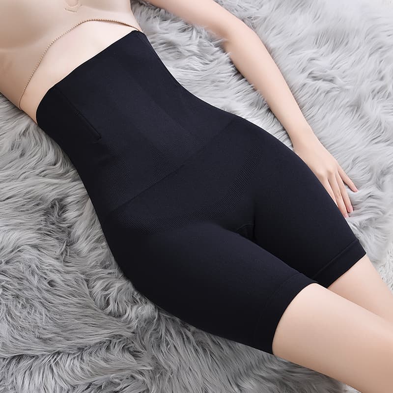 High-Waist Tummy Control Shapewear Panty, Postpartum Body Shaper, Anti-Exposure Flat-Leg Shorts, Summer Thin