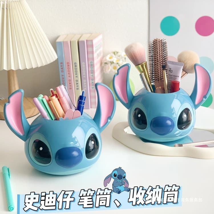 Styling Stitch Pen Case Stitch Cosmetic Brush Case Flower Pot Ornaments Children's Day Gift Desktop Head Type Storage Case