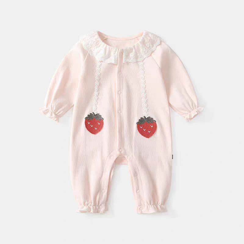 Baby autumn clothes, newborn long-sleeved clothes, baby princess jumpsuits, full moon clothes, outdoor clothes, spring and autumn women's clothes
