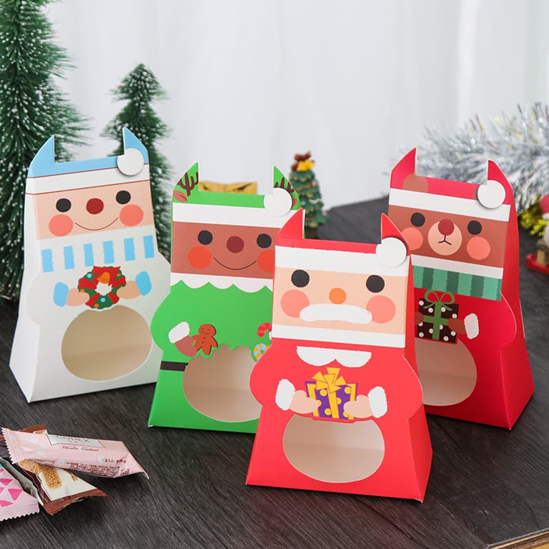 Christmas Eve Creative Cartoon Candy Cookies Gift Window Box Christmas Gift Korean Creative Baking Box