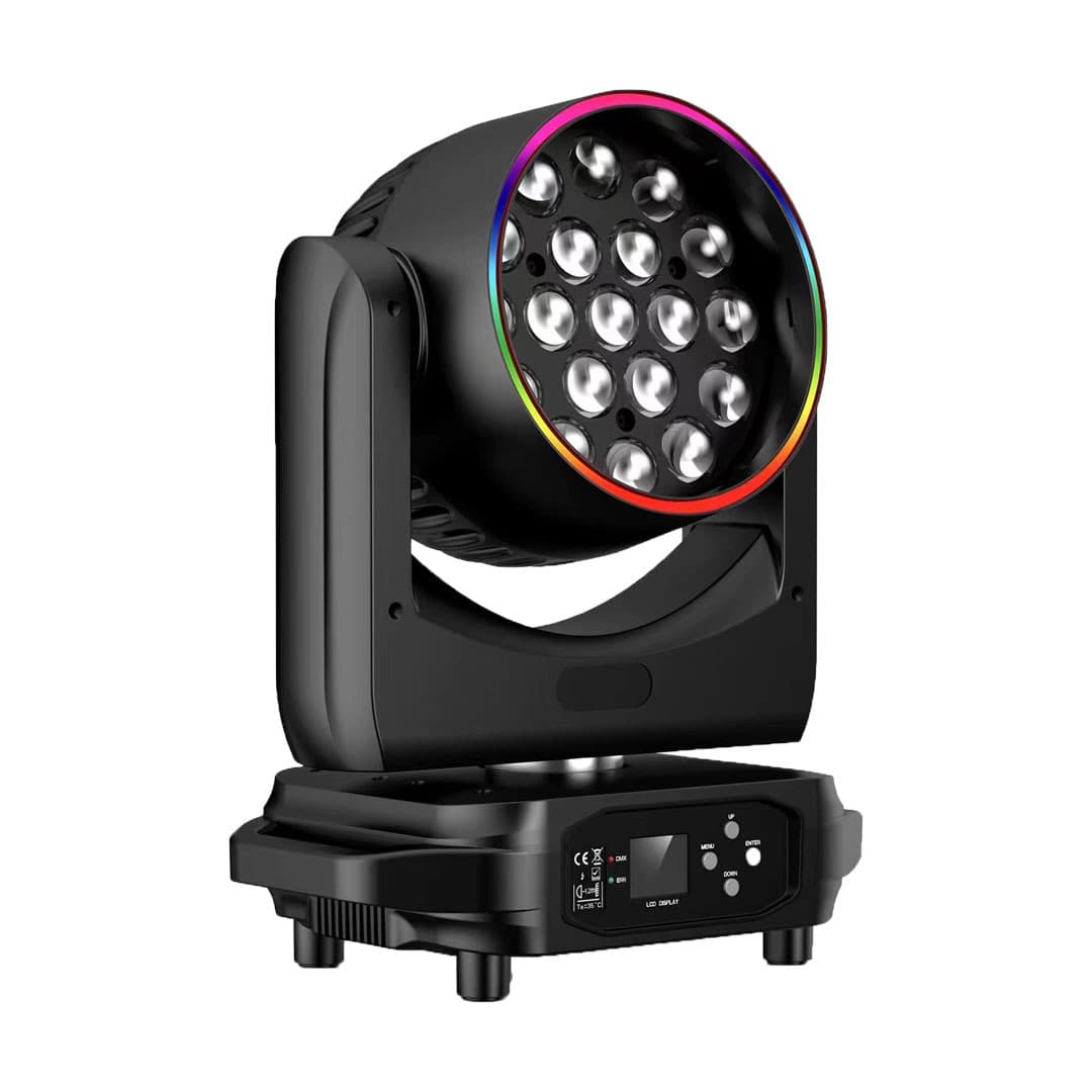 19x15W LED Moving Head Wash Light for Bar, Conference Room, Lounge Performance Lighting, Cross-border