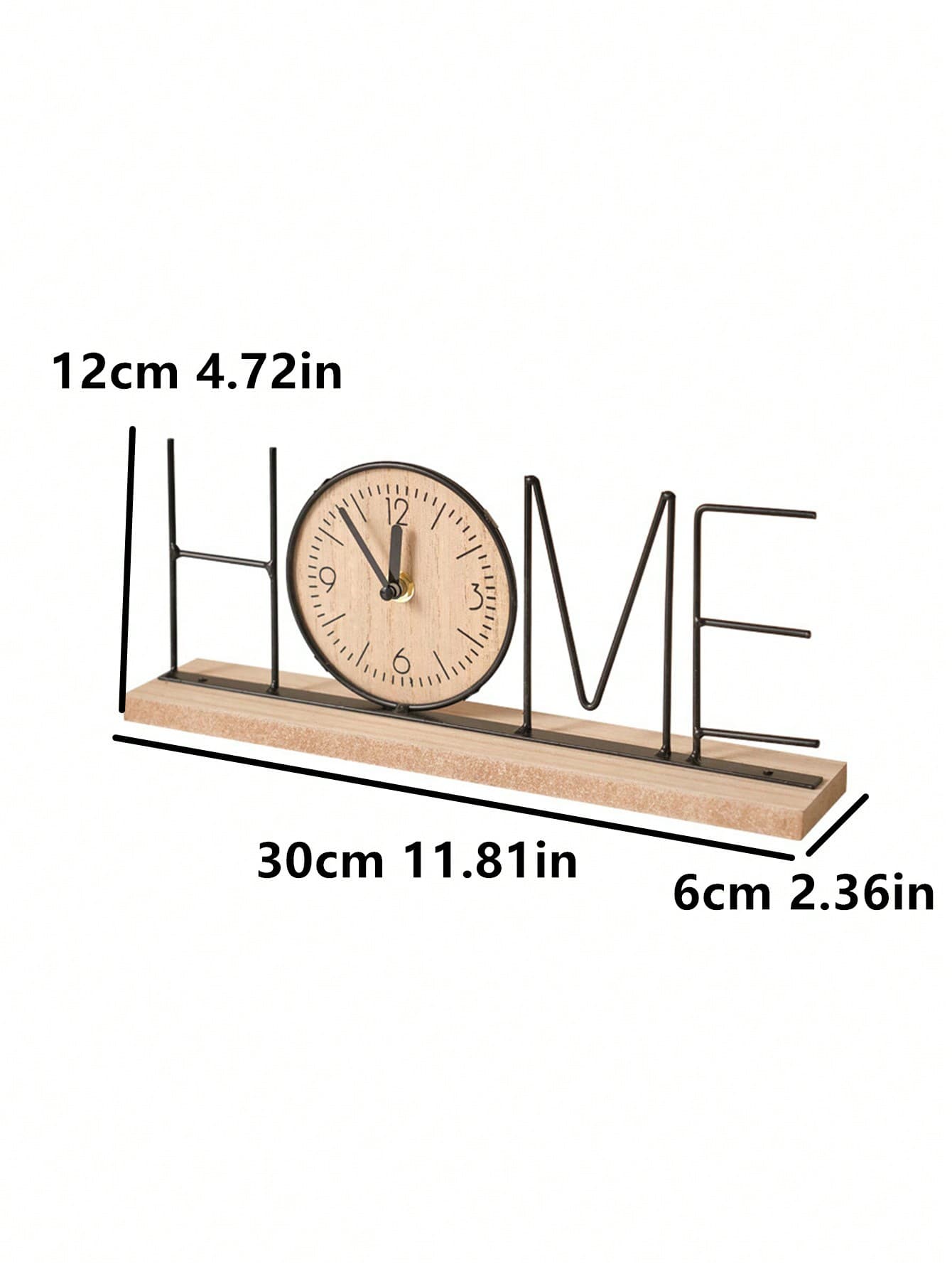 Creative Minimalist Metal Letter Clock Decoration for Home Entryway Living Room TV Cabinet Desktop Ornament