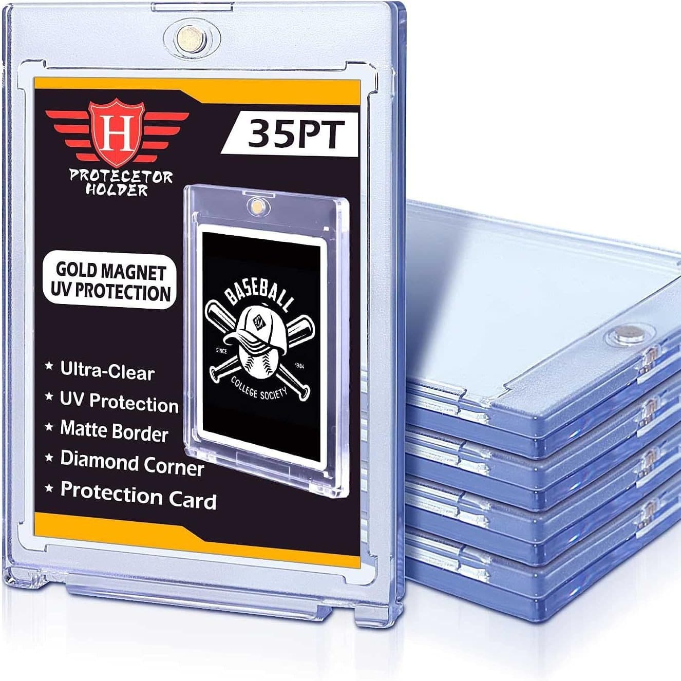 35PT Acrylic Magnetic Card Holder for Yu-Gi-Oh, Pokemon, Sports Star Cards, Ultraman Card Sleeve, Magnetic Card Case