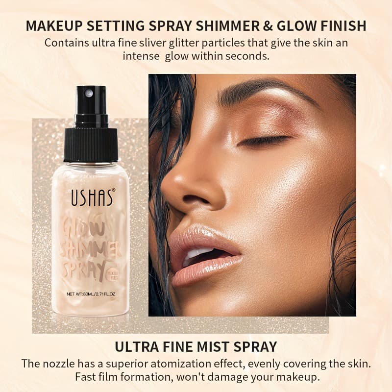 Cross-border Liquid Highlighter Spray, Pearl Shimmer Body Illuminator, Waterproof, Sweatproof, Long-lasting, European and American Style Cosmetics Wholesale