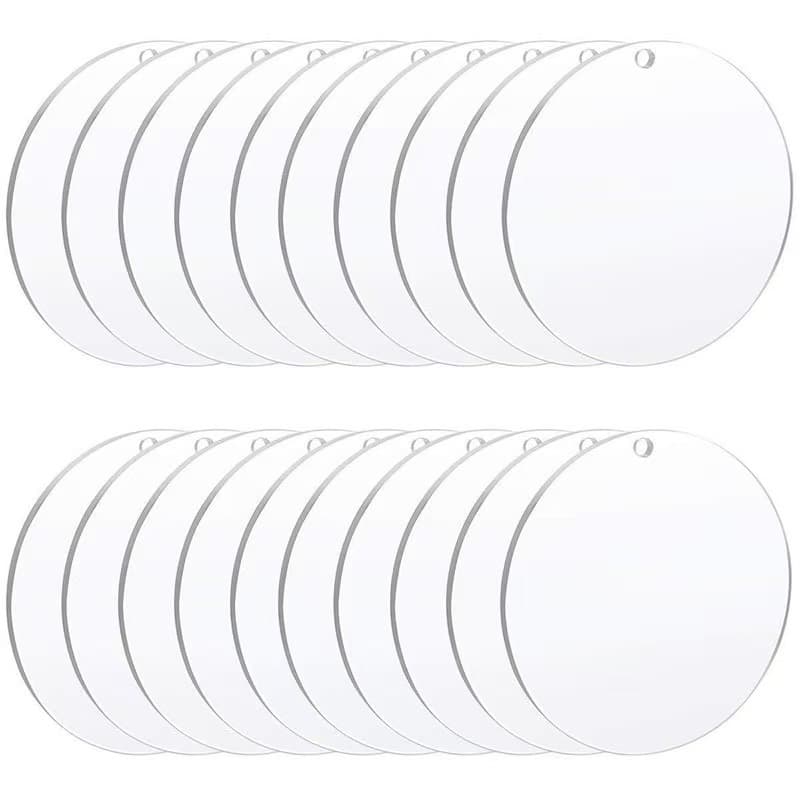 Transparent acrylic blank organic glass circular base acrylic laser-cut disc cross-border round sheet