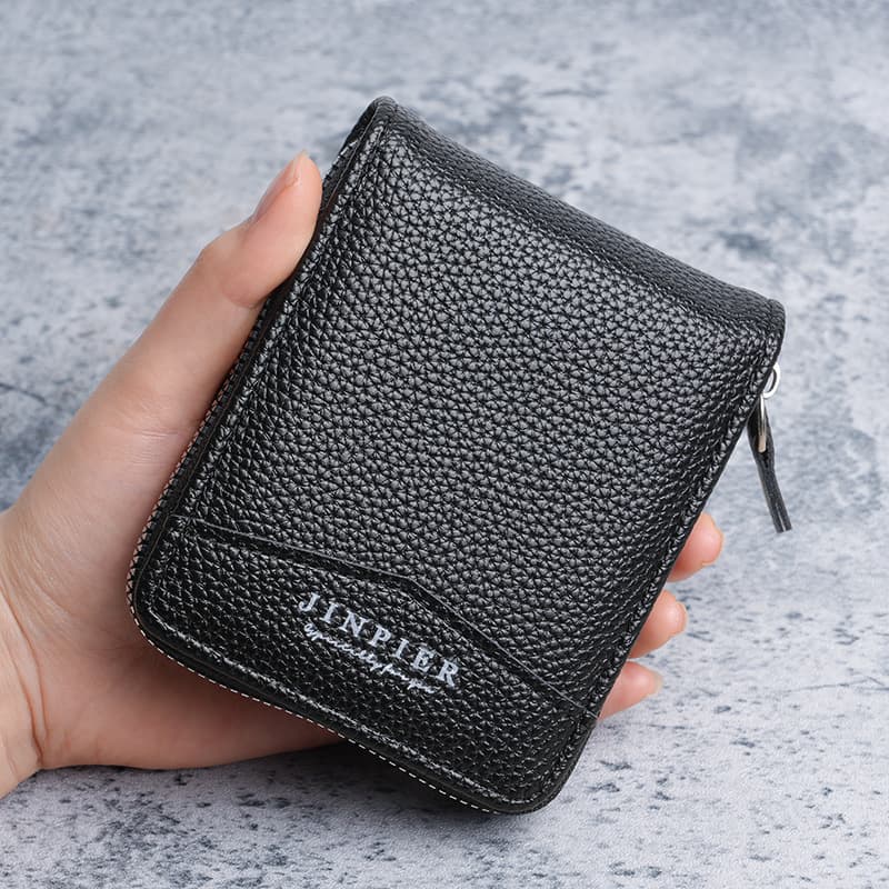 2026 New Men's Wallet PU Leather Business Style Vertical Wallet Fashion Multi-Card Slot Wallet Factory Wholesale