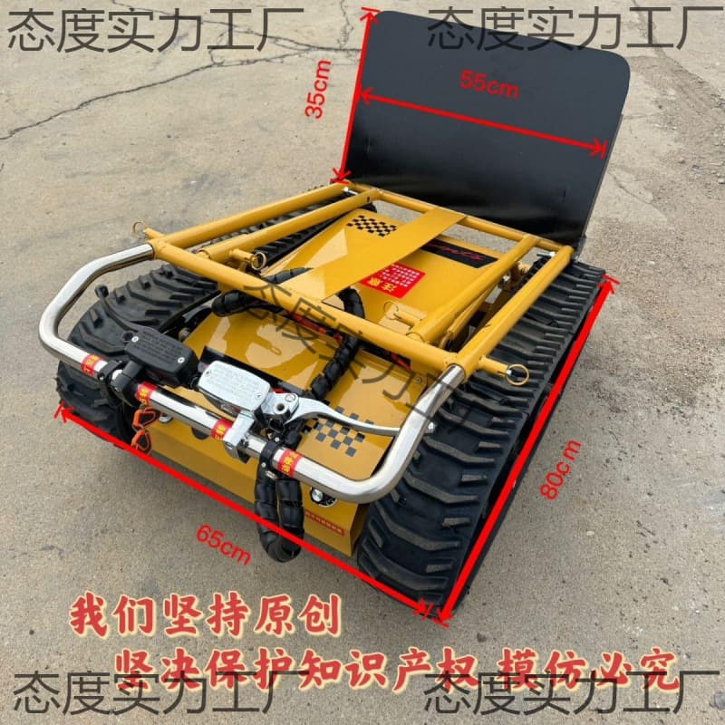 Electric track-type stair climber - Foldable cargo cart for carrying buckets and appliances up/down stairs
